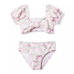 Janie and Jack Pink Floral Bikini Set